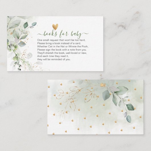 Carte PixDezines Watercolor Eucalyptus Wreath Plac (Devant / Derrière)