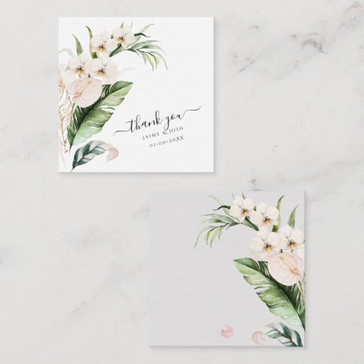 Carte PixDezines Watercolor Tropical Jungle Note C (Devant / Derrière)