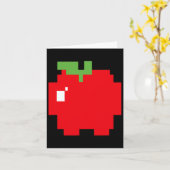 Carte Pixel Apple Rétro Arcade Jeu Vidéo Halloween 80s  (Fleur jaune)