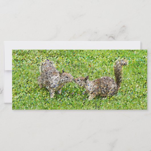 Carte Pixel Art - Deux Écureuils (Devant)