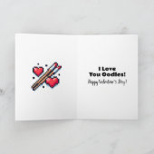 Carte Pixel Art Ramen nouilles Pun Drôle Saint Valentin (Intérieur)