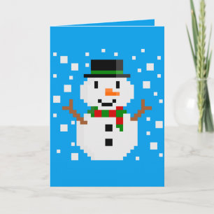 Carte Pixel Art SNOWMAN