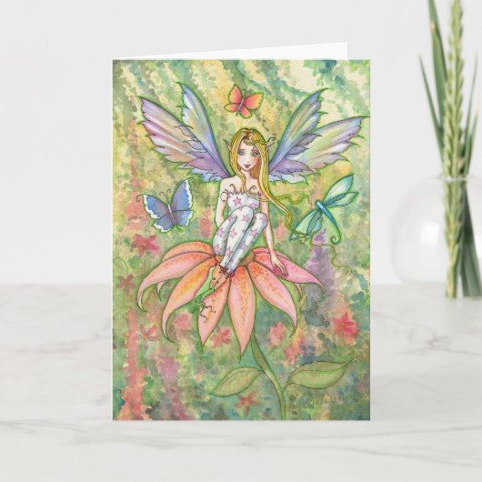 Carte Pixie Blossom Garden Fairy Card (Devant)