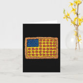 Carte Pizza American Drapeau 4 juillet Fun Food Boys Gir (Fleur jaune)