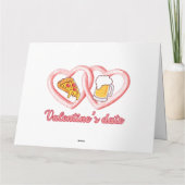 Carte Pizza bière de date de la Saint-Valentin (Dos)