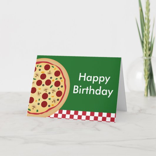 Carte Pizza Bonne fête d'anniversaire (Devant)