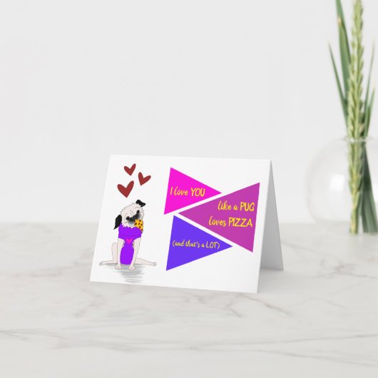 Carte Pizza Carlin : I Love You Folt Greeting Card (Devant)