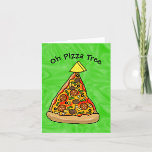 Carte Pizza Christmas Tree Card