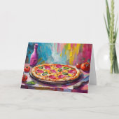 Carte Pizza Colorful Art Abstrait moderne (Devant)