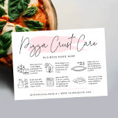 Carte Pizza Crust Care Instructions Pink Aquarelle