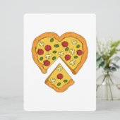 Carte Pizza en forme de coeur (Debout devant)