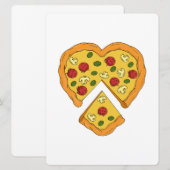 Carte Pizza en forme de coeur (Devant / Derrière)