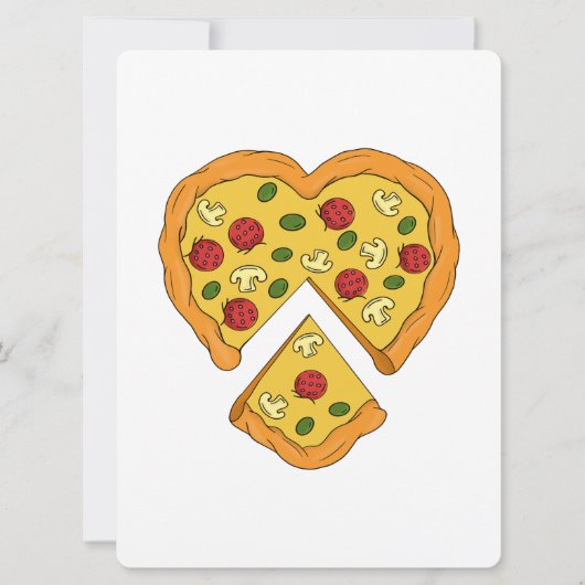 Carte Pizza en forme de coeur (Devant)