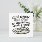 Carte Pizza Joyeux anniversaire (Debout devant)