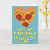 Carte Pizza Lover Funny Valentine Card (Fleur jaune)