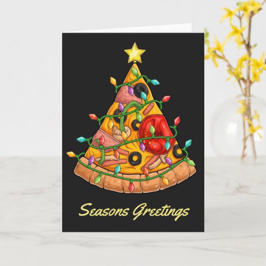 Carte Pizza Noël (Fleur jaune)