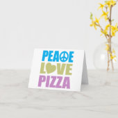 Carte Pizza Peace Love (Fleur jaune)