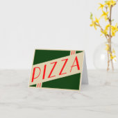 Carte pizza rétro (Fleur jaune)