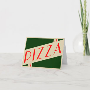Carte pizza rétro