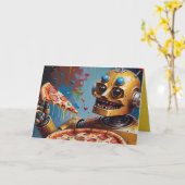 Carte pizza robot (Fleur jaune)