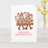 Carte Pizza Saint-Valentin (Fleur jaune)