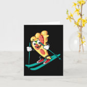 Carte Pizza Slice Sur Skis Cool Blé Dough Pie Amateurs G (Fleur jaune)