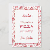 Carte Pizza sur la proposition de servante d'accueil qui (Devant)