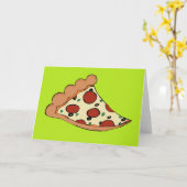 Carte Pizzslice greeting card (Fleur jaune)