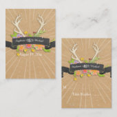 Carte Place Deer Antler Fleur sauvage Starburst Ru (Devant / Derrière)