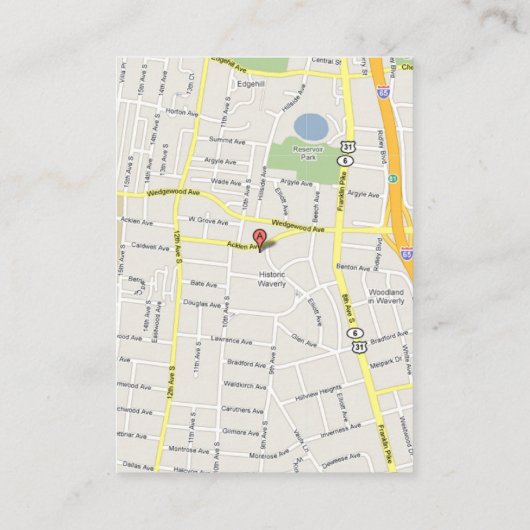 Carte Place Direction Mariage damassé Iris Jaune (Dos)