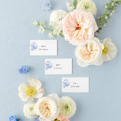 Carte Place & Escort avec hydrangée bleue