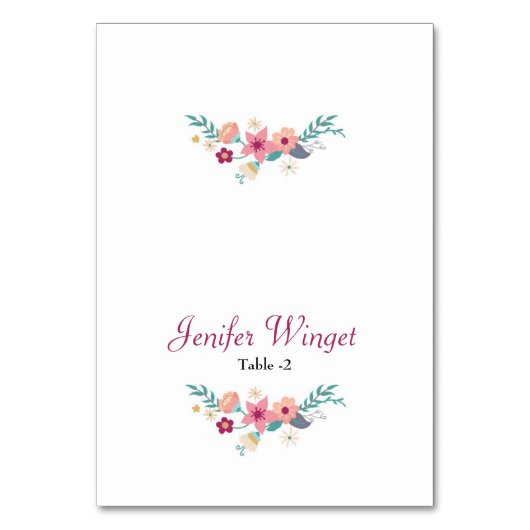Carte Place Floral Mariage (Par défaut)