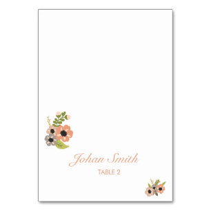 Carte Place Floral Mariage