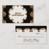 Carte Place - Golden French Swirl 50th Anniv (Devant / Derrière)