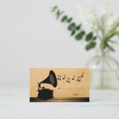 Carte Place Gramophone Ebony Vintage (Debout devant)