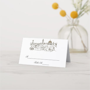 Carte Place Juive Jérusalem Cartes de Table Vue