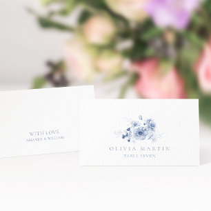 Carte Place Mariage bleu Dusty