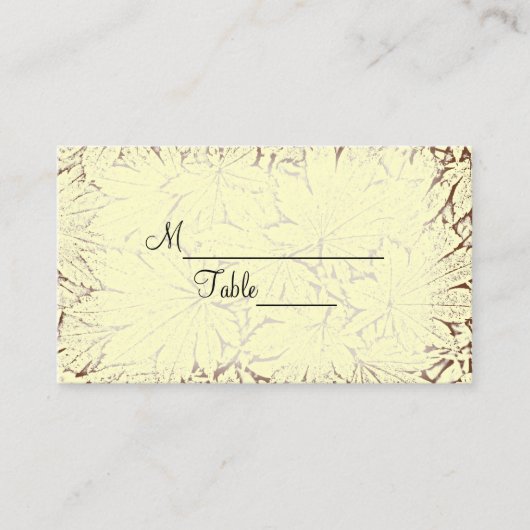 Carte Place Mariage de automne Feuille Brown (Devant)