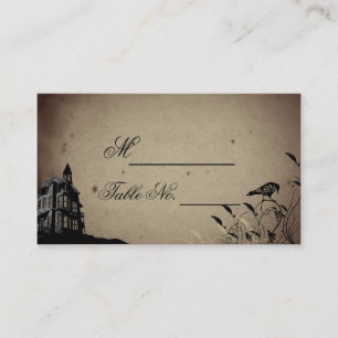 Carte Place Mariage de la maison gothique vintage