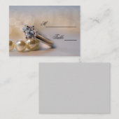Carte Place Mariage Diamond Fiançailles Ring Pearl (Devant / Derrière)