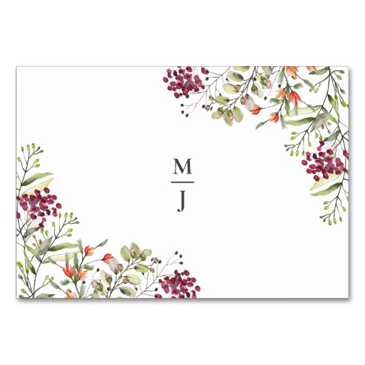 Carte Place Mariage fleur sauvage Meadow (Devant)