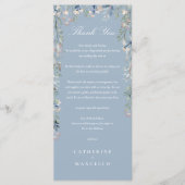 Carte Place Mariage Floral Dusty Blue (Devant)