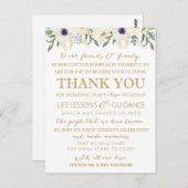 Carte Place Mariage Floral moderne Merci (Devant / Derrière)