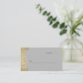 Carte Place Mariage gris et or chic (Debout devant)