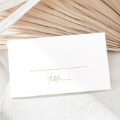Carte Place Mariage moderne Gold Script