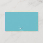 Carte Place Mariage Plume Peacock turquoise (Dos)