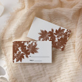 Carte Place Mariage pour timbre de feuille d'autom