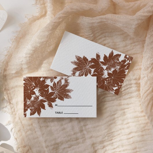 Carte Place Mariage pour timbre de feuille d'autom