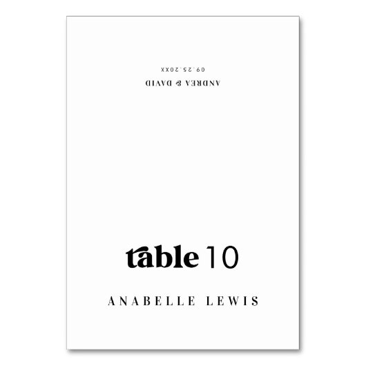 Carte Place Mariage Retro Script avec nom d'hôte (Par défaut)