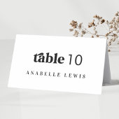 Carte Place Mariage Retro Script avec nom d'hôte